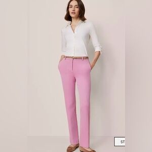 NWT Ann Taylor The Sophia Straight Pants in Budding Blossom size 10